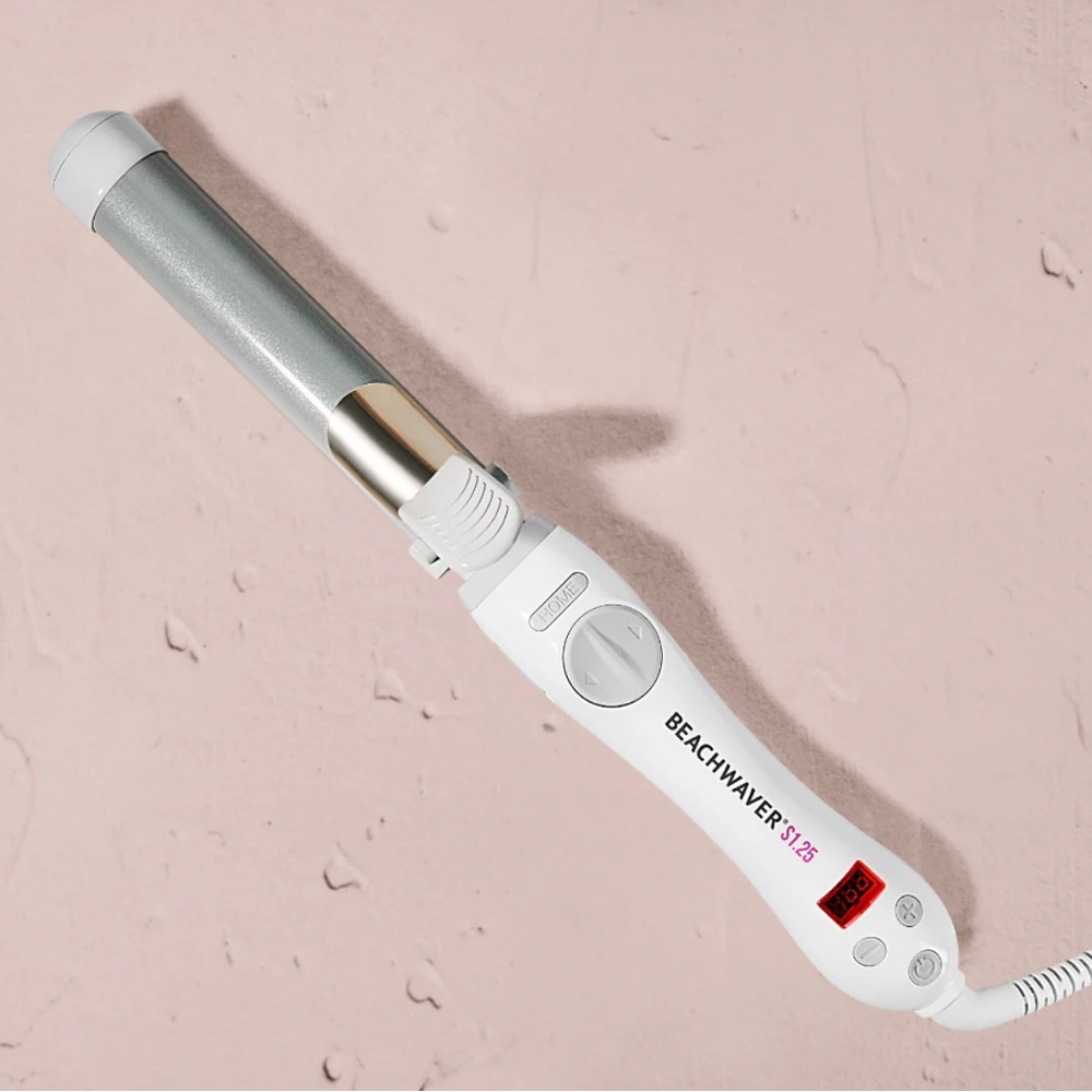 The Beachwaver Co. White and Silver Curling Tool for Effortless Waves
